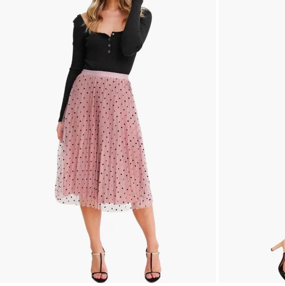 Polka Dot Pink Skirt